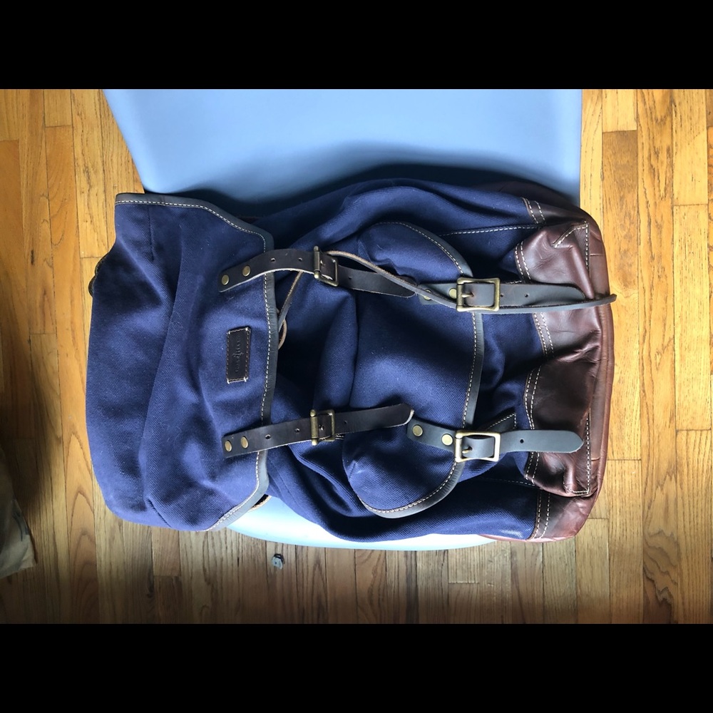 Cole Haan Leather and Canvas Backpack